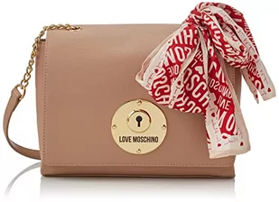 Love Moschino Damska torba na ramię Borsa PU różowa nude, 18 x 24 x 10 - Torebki damskie - miniaturka - grafika 1