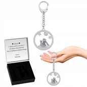 Breloki - Brelok do kluczy Mały Książę i Lis Prezent Srebro GRAWER ŻYCZENIA GRATIS - miniaturka - grafika 1