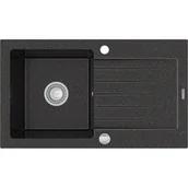 Zlewozmywaki - Mexen Pablo zlewozmywak granitowy 1-komorowy z ociekaczem 752 x 436 mm, czarny nakrapiany - 6510751010-76 - miniaturka - grafika 1