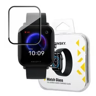 Akcesoria do smartwatchy - Wozinsky Watch Glass hybrydowe szkło do Xiaomi Amazfit Bip U czarny - miniaturka - grafika 1