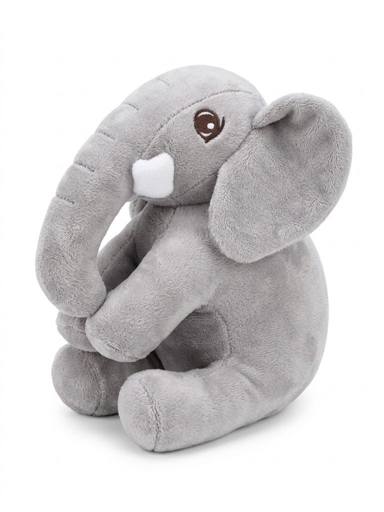 Miękki Pluszowy Słonik Miś Przytulanka dla Niemowląt Szary Maskotka