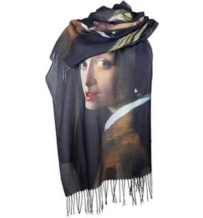 Oryginalny długi piękny szal OBRAZY - Apaszki i szaliki damskie - miniaturka - grafika 1