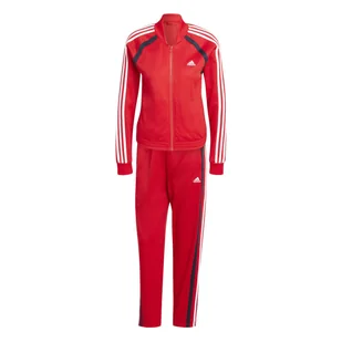 Damski Dres ADIDAS W TEAMSPORT TS IX1109 – Czerwony - Spodnie damskie - miniaturka - grafika 1