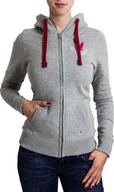 Bluzy damskie - BRUBAKER damska bluza z kapturem w kolorze szaro-bordowym rozmiar S - miniaturka - grafika 1