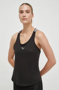 Puma top treningowy Strong kolor czarny - Koszulki sportowe damskie - miniaturka - grafika 1