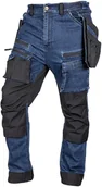 Odzież robocza - Neo Spodnie robocze DENIM, wzmocnienia Cordura, odpinane kieszenie kaburowe, granatowe, rozmiar XXXL - miniaturka - grafika 1