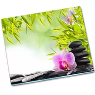 Deski do krojenia - Płyta ochronna na indukcję Bambus i Orchidea 60x52 cm - miniaturka - grafika 1