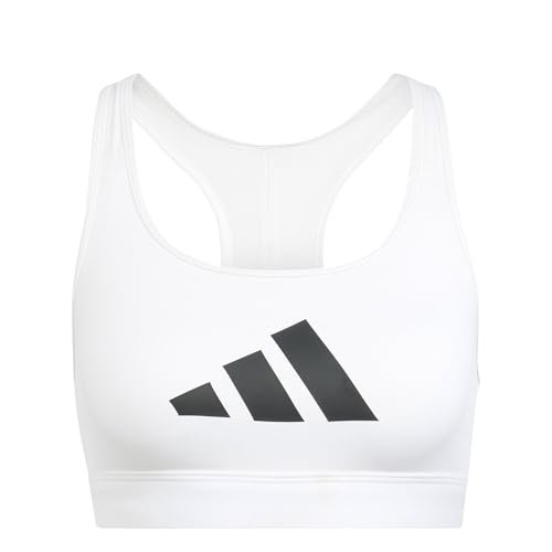 adidas Damski biustonosz Powerreact z dużym logo
