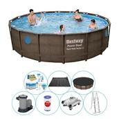 Baseny ogrodowe - Oferta basenowa - Bestway Power Steel Swim Vista Rund 488x122 cm - miniaturka - grafika 1
