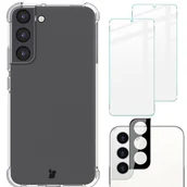 Etui i futerały do telefonów - Bizon Etui + 2x szkło + obiektyw Case Clear Galaxy S22 Plus przezroczyste BCCFGALS22PBK - miniaturka - grafika 1