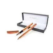 Przybory szkolne - Pióro wieczne + długopus Delta złoty - miniaturka - grafika 1