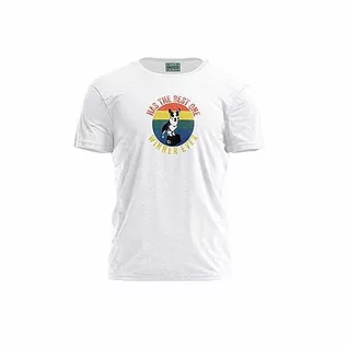 Koszulki męskie - Green Fish, Męski T-shirt z cyfrowym nadrukiem,% 100 bawełna, biały, na co dzień, męski top, rozmiar: L, biały, L - grafika 1