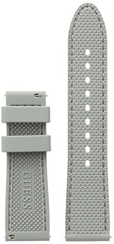 GUESS Wymienny silikonowy pasek do zegarka 22 mm GUESS 22 mm wymienny silikonowy pasek do zegarka Szary teksturowany