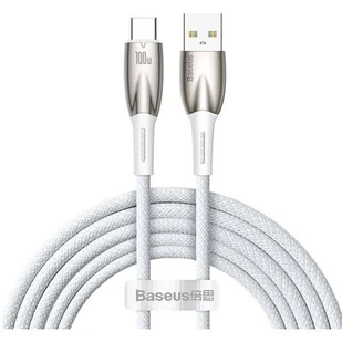 Baseus Glimmer Series kabel do szybkiego ładowania USB-A - USB-C 100W 480Mb/s 2m biały - Kable - miniaturka - grafika 1