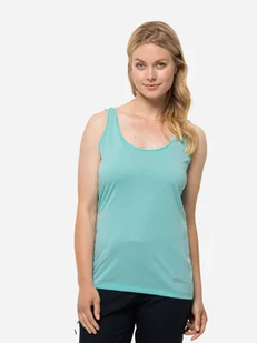 Koszulka na ramiączkach damska Jack Wolfskin Pack & Go Tank W 1807283-1279 M Błękitna (4064993699319) - Koszulki i topy damskie - miniaturka - grafika 1