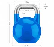 Kettlebell - Axer Gorilla Sports kettlebell, 8-40 kg, stal odważnik kulowy nadający się do zawodów sportowych, 12 kg 100557-00030-0017 - miniaturka - grafika 1