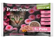 Mokra karma dla kotów - Pawsome Adult Pute - indyk saszetki 4x85g - miniaturka - grafika 1