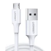 Kable USB - Ugreen USB do Micro USB QC 3.0 2.4A 0.5m biały - miniaturka - grafika 1
