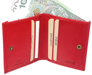 Portfel Uniwersalny KOMIN El Forrest Skóra Licowa CZERWONY RFID 917 67 10 x 8,5 x 2,5 [cm] - Portfele - miniaturka - grafika 6