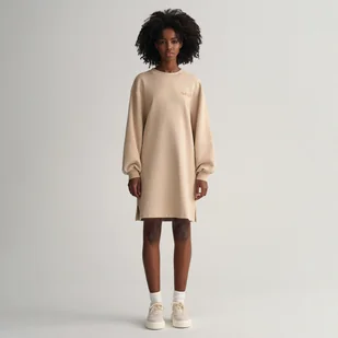 LOGO VOLUME LS C-NECK DRESS - Sukienki - miniaturka - grafika 1