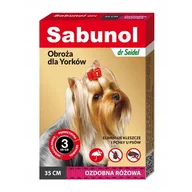 Artykuły przeciw pasożytom - Dr Seidla Dermapharm Sabunol Gpi Obroża Przeciw Pchłom Dla Yorka Ozdobna Różowa 35Cm - miniaturka - grafika 1