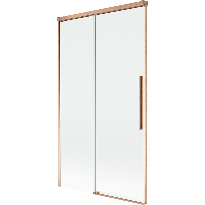 Mexen Rox parawan nawannowy 2-skrzydłowy rozsuwany 100 x 150 cm, transparent, miedź szczotkowana - 8C9-100-001-65-00