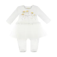 Pajacyki dla niemowląt - BGL-66332 Pajac Rumianek, ecru 74 - miniaturka - grafika 1