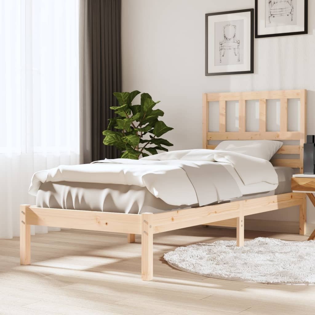 Łóżko z litego drewna sosnowego 90x200 cm