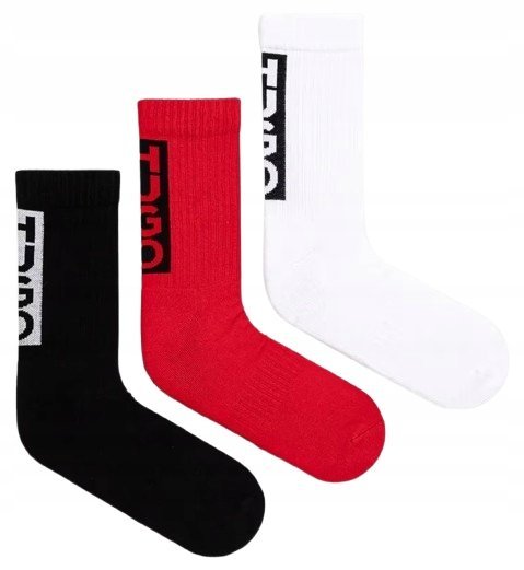 HUGO ORYGINALNE SKARPETKI MĘSKIE 3-PACK ROZMIAR 43-46