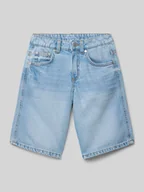 Spodnie i spodenki dla dziewczynek - Szorty jeansowe o kroju regular fit z czystej bawełny - miniaturka - grafika 1