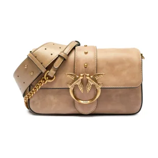 Pinko Skórzana torebka na ramię LOVE ONE MINI SLOUCHY - Torebki damskie - miniaturka - grafika 1