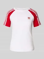 Koszulki i topy damskie - T-shirt z wyhaftowanym logo - miniaturka - grafika 1