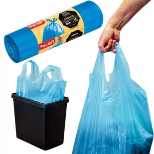 Paclan Classic Worki na śmieci 60 L Niebieskie 16 szt. - Worki na śmieci - miniaturka - grafika 1