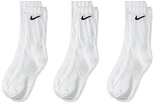 Nike Mężczyźni Unisex U Nk Everyday Ltwt Crew 3Pr SX7676-100 Skarpety, Biały/Czarny, L - Skarpetki damskie - miniaturka - grafika 1