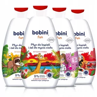 Bobini Płyn do Kąpieli Żel do Mycia dla Dzieci 4x500 ml - Kosmetyki kąpielowe dla dzieci - miniaturka - grafika 1