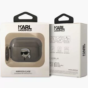 Karl Lagerfeld KKLAP2HNIKTCK Airpods Pro 2 cover czarny/black Ikonik Karl Lagerfeld - Akcesoria do słuchawek - miniaturka - grafika 4