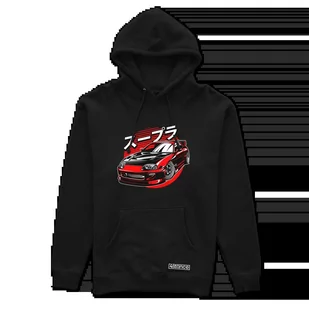 Czarna bluza z kapturem Toyota Supra mk4 Red-M - Odzież do sportów motorowych - miniaturka - grafika 1