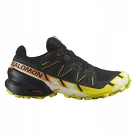 Buty sportowe męskie - Buty Salomon Speedcross 6 Gtx Black/Bird of Paradise Czarny 42 - miniaturka - grafika 1