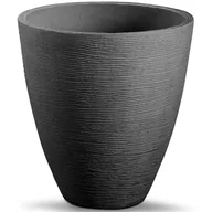 Donice - Doniczka antracytowa Ø40 cm z falistą powierzchnią - miniaturka - grafika 1