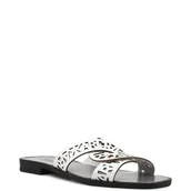 Klapki i japonki damskie - Karl Lagerfeld Skórzane klapki SKOOT Interlok Loop - miniaturka - grafika 1