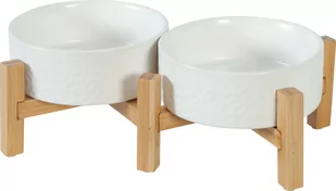 ZOLUX Miska ceramiczna KERAMO DUO kol. biały 2 x 300  ml - Miski dla psów - miniaturka - grafika 1