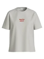 Koszulki i topy damskie - Vila Koszulka w kolorze jasnoszarym - miniaturka - grafika 1