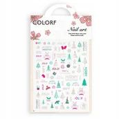 Ozdoby do paznokci - Allepaznokcie Naklejki do paznokci cienkie samoprzylepne świąteczne świecące w UV Colorf CY-024 - miniaturka - grafika 1