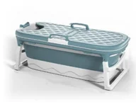 Wanny - Silikonowa Składana Wanna Domowe Spa Z Pokrywą Xl 152Cm (Niebieska) - miniaturka - grafika 1