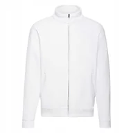 Bluzy męskie - Bluza Męska Rozpinana Sweat Jacket Biały r. 2XL - miniaturka - grafika 1