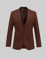 Marynarki męskie - marynarka do zestawu barzano ceglasty slim fit - miniaturka - grafika 1