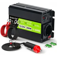 Przetwornice samochodowe - Green Cell - Przetwornica napięcia Inwerter DUO 12V/24V na 230V 300W/600W Modyfikowana sinusoida - miniaturka - grafika 1