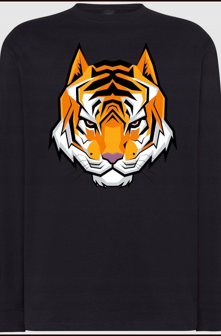 Tygrys Kolorowy Męska Modna Bluza Longsleeve R.XXL