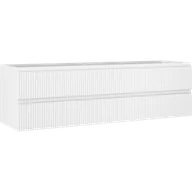 Szafki łazienkowe - Mexen Rivel szafka łazienkowa podumywalkowa 160 cm, 2 szuflady, ryflowana , biała mat - 91A20-16047-2-BFF01 - miniaturka - grafika 1