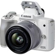 Aparaty Cyfrowe - Canon EOS M50 Mark II body + EF-M 15-45mm IS STM biały - miniaturka - grafika 1